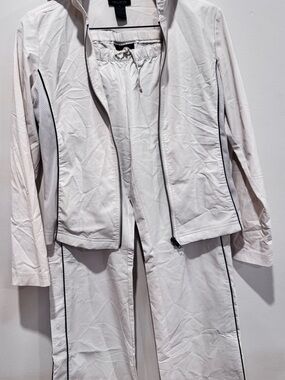 The Limited Cream Drawstring Waist Jacket and Pants Set